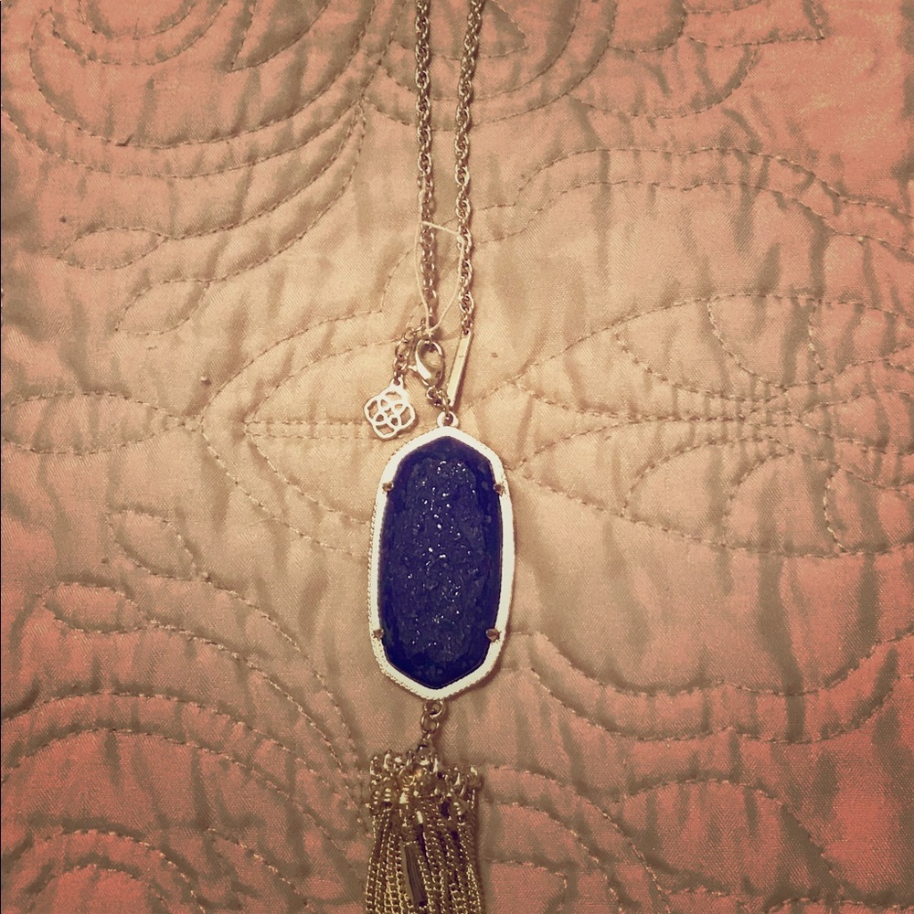 Authentic Kendra Scott Raw Cut Lapis Rayne